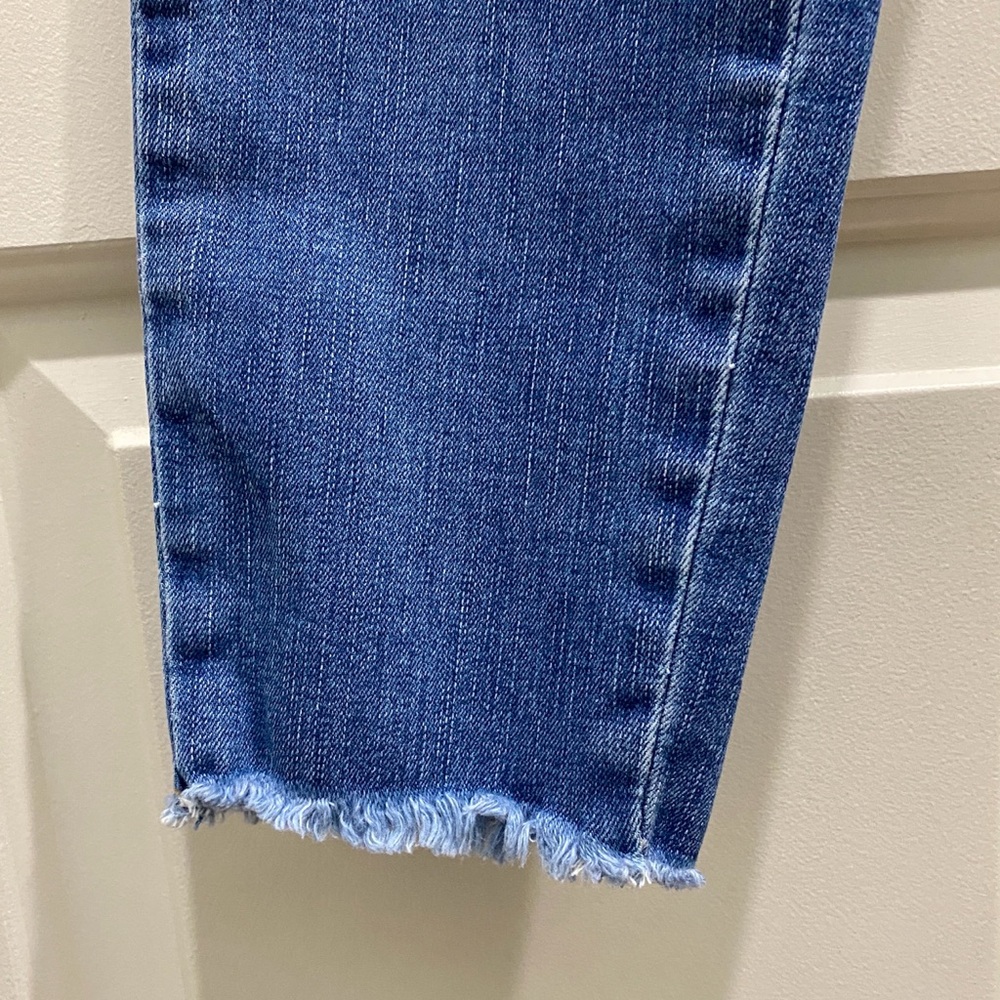 Royalty For Me Mid Rise 4 Blue Floral Embroidered Festival Y2K Indie Denim Jeans - Picture 6 of 10